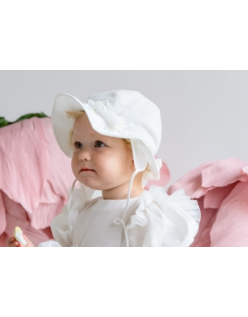 jamiks Zonnehoed - Goldie met bloemen offwhite