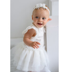 jamiks Jurk Marislava - Off white met bloemen