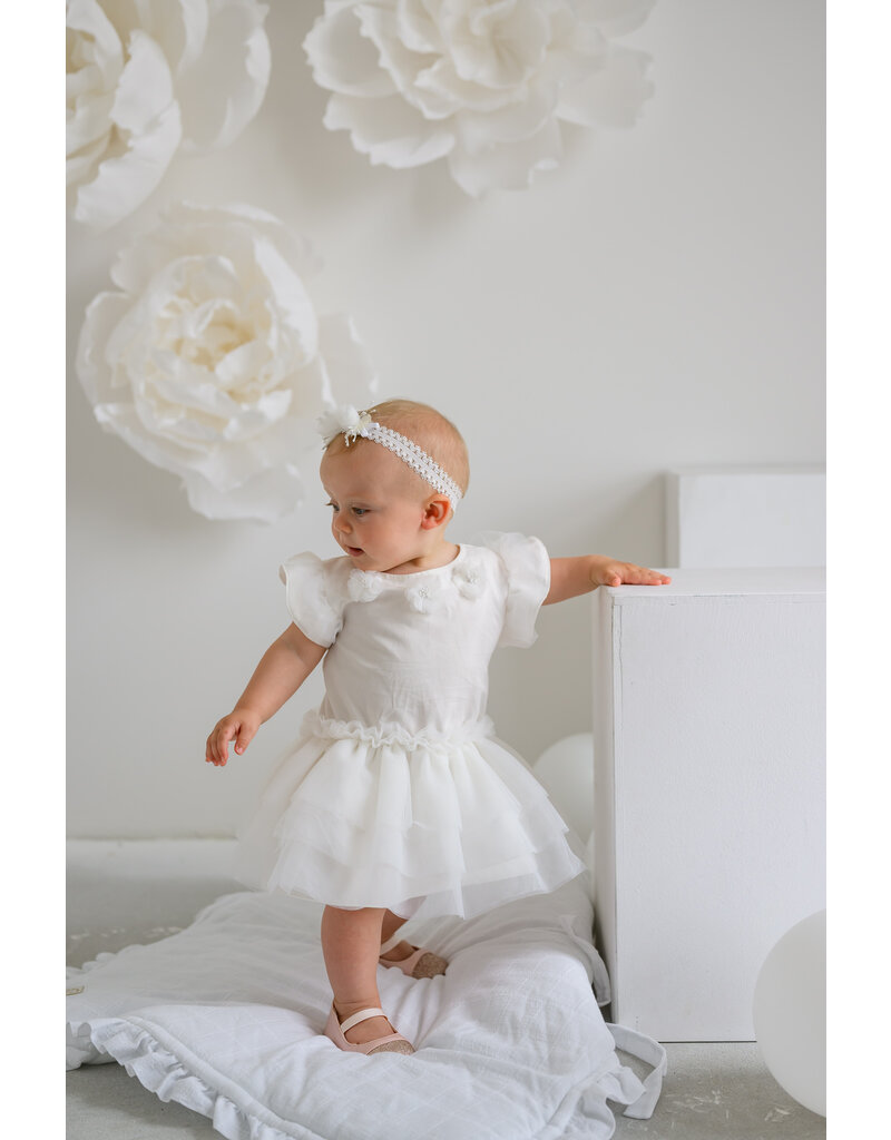 jamiks Jurk Marislava - Off white met bloemen