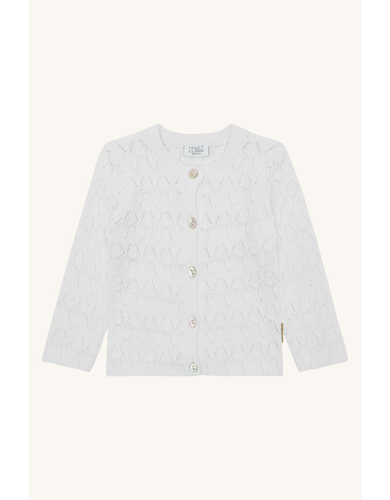 Hust and Claire Cardigan Cilja - white/light grey