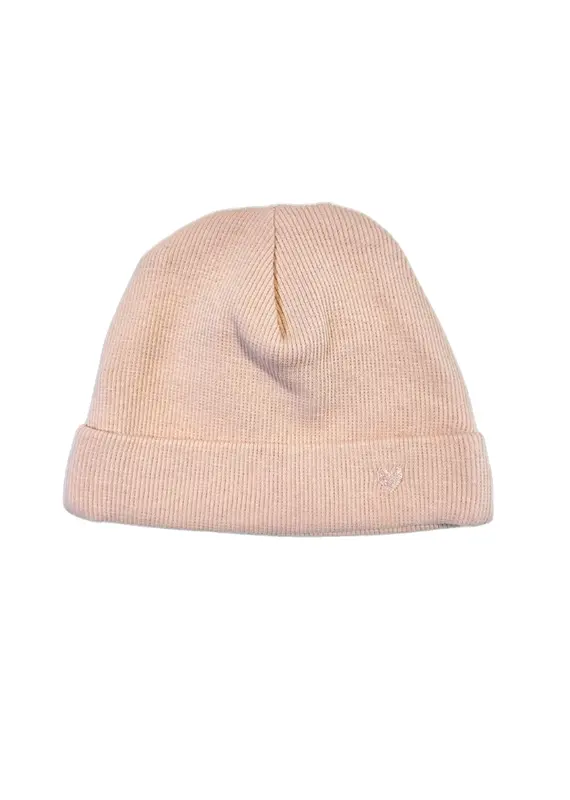 Poetree Kids Poetree- babymutsje Olivia- rib-blush pink-1tot4m