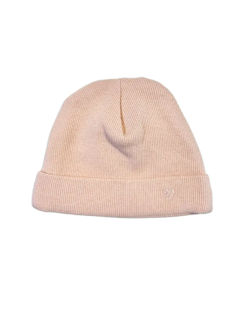 Poetree Kids Poetree- babymutsje Olivia- rib-blush pink-1tot4m