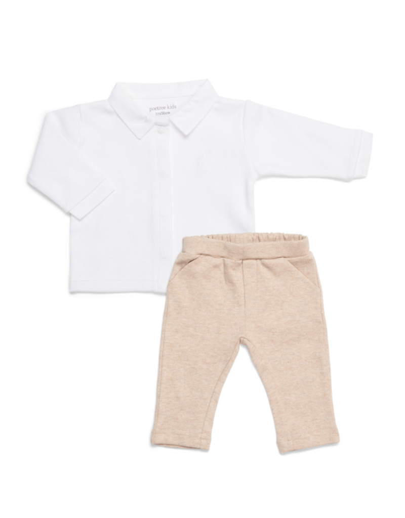 Poetree Kids Poetree Kids Baby set wit/camel 56cm