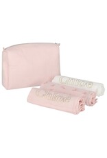 Chloé Chloé - Newborn set toilettas en tetradoeken roze