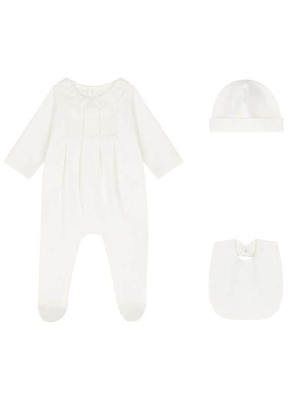 Chloé Chloé - Newborn set - Kruippakje, slab en muts