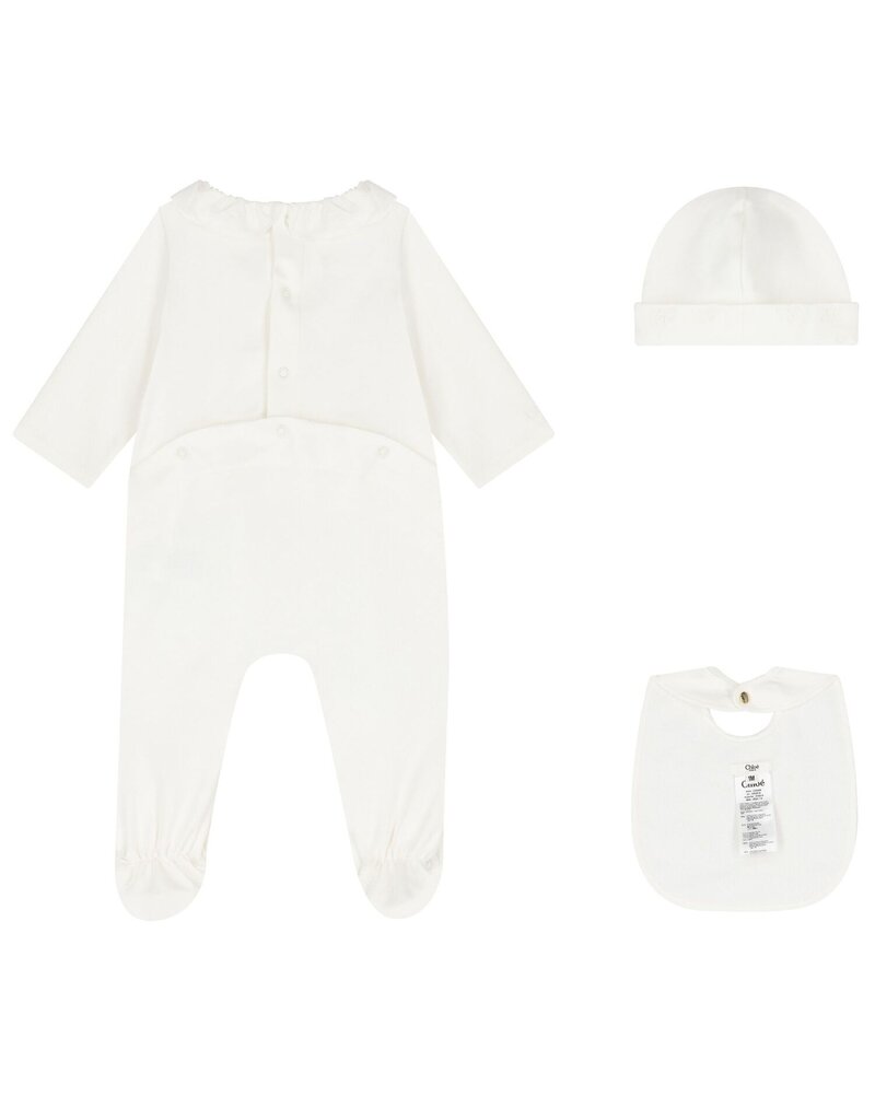 Chloé Chloé - Newborn set - Kruippakje, slab en muts