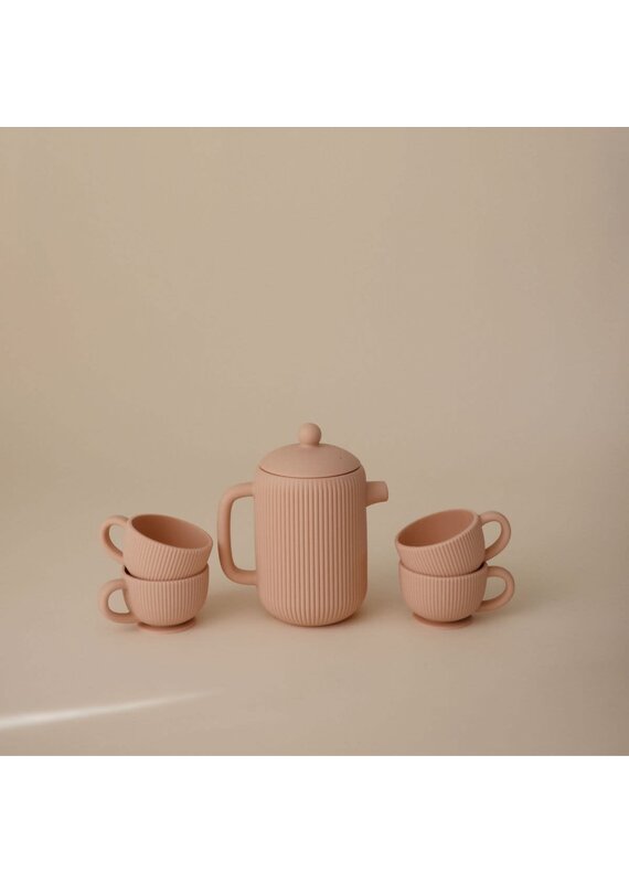 Mushie Mushie - Silicone speel theeset - blush