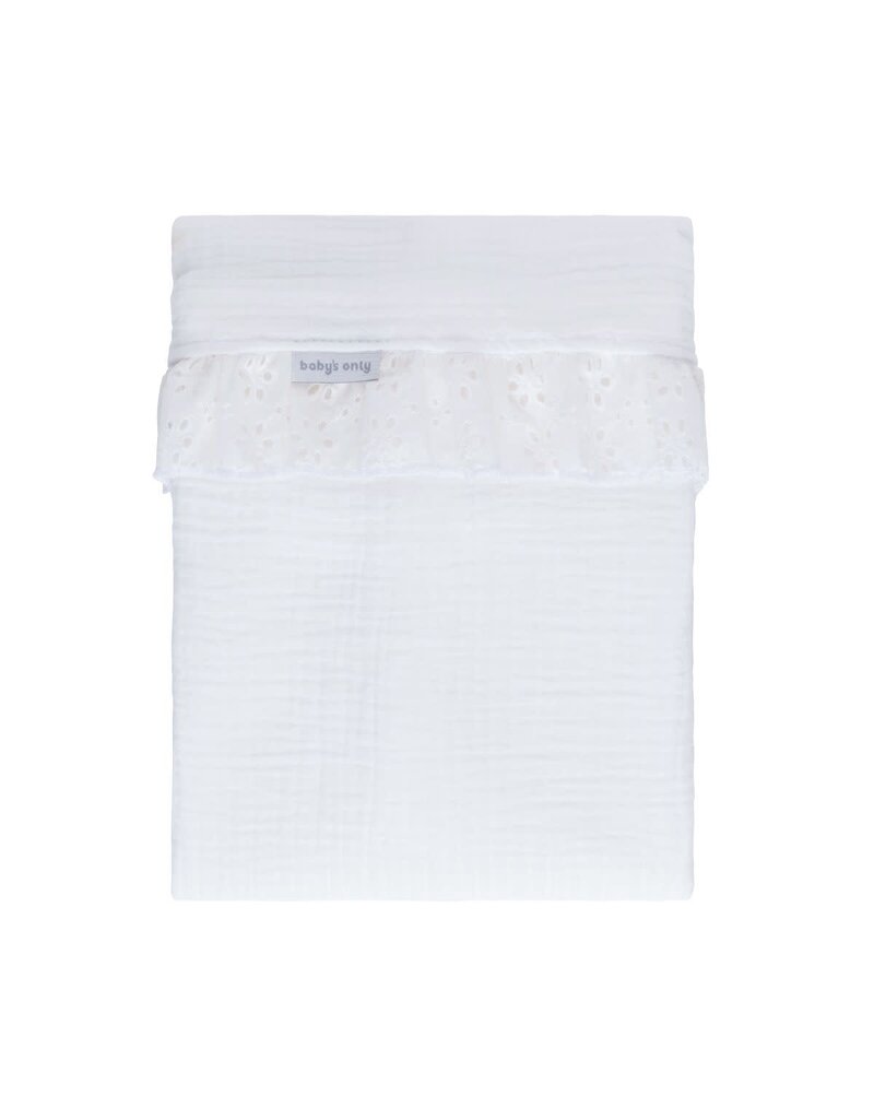 Baby's only Baby's only - Ledikantlaken Calm wit - met ruffle 120x150