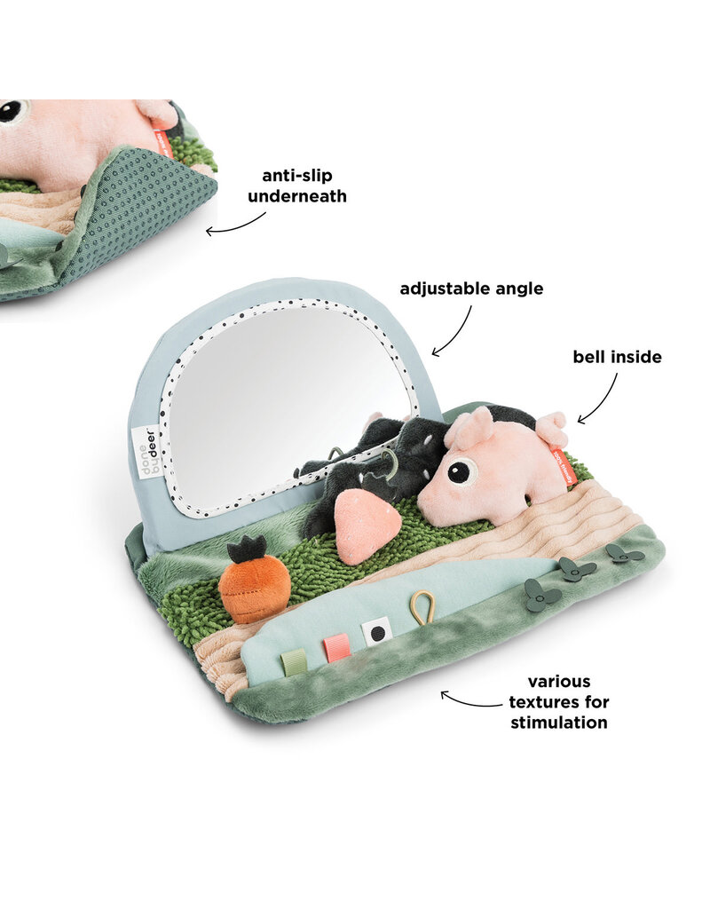 Done by Deer Done By Deer - Tummy time - sensorische speelmat met spiegel