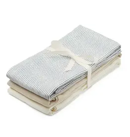 CamCam Copenhagen Cam Cam- muslin cloth set classic stripes bleu