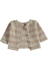 Li & Me Knitted Striped sweater - Bochi cream/rose