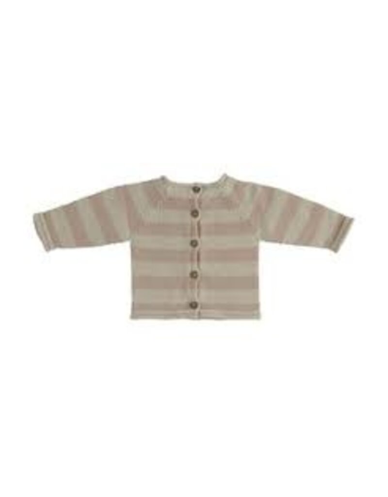 Li & Me Knitted Striped sweater - Bochi cream/rose