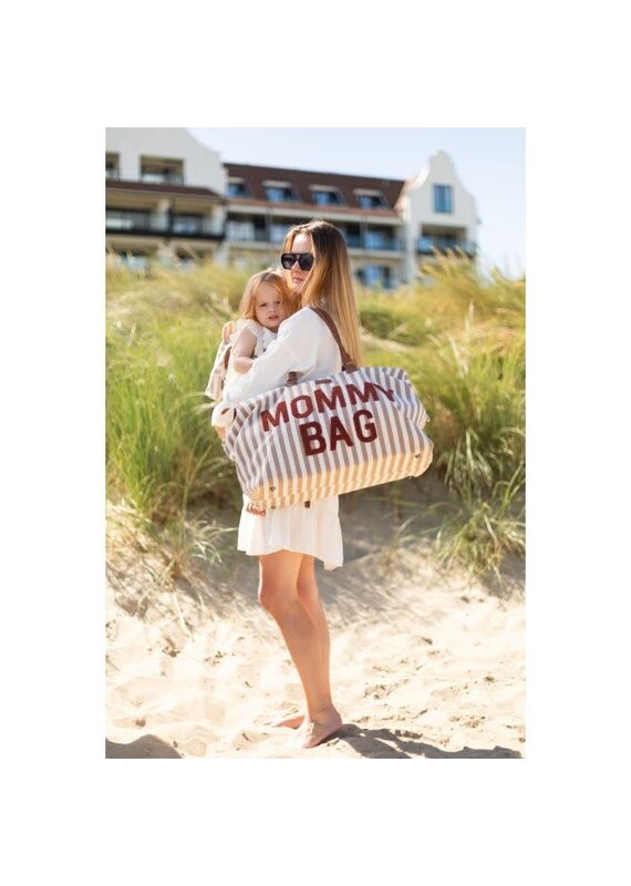 Childhome Mommy Bag ® Verzorgingstas - Stripes - Nude/Terracotta