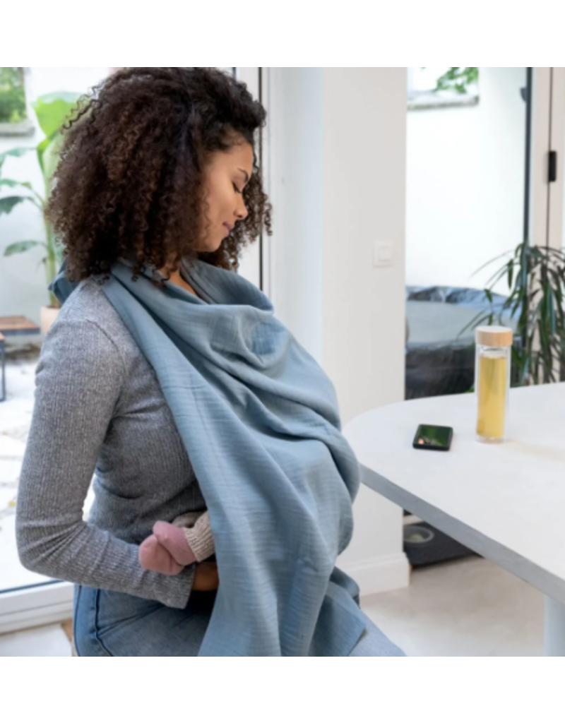 Doomoo Mom 'n play - tetra blauw borstvoedingsdoek