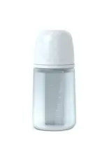 suavinex Siliconen flesje-medium flow-blauw-240ml