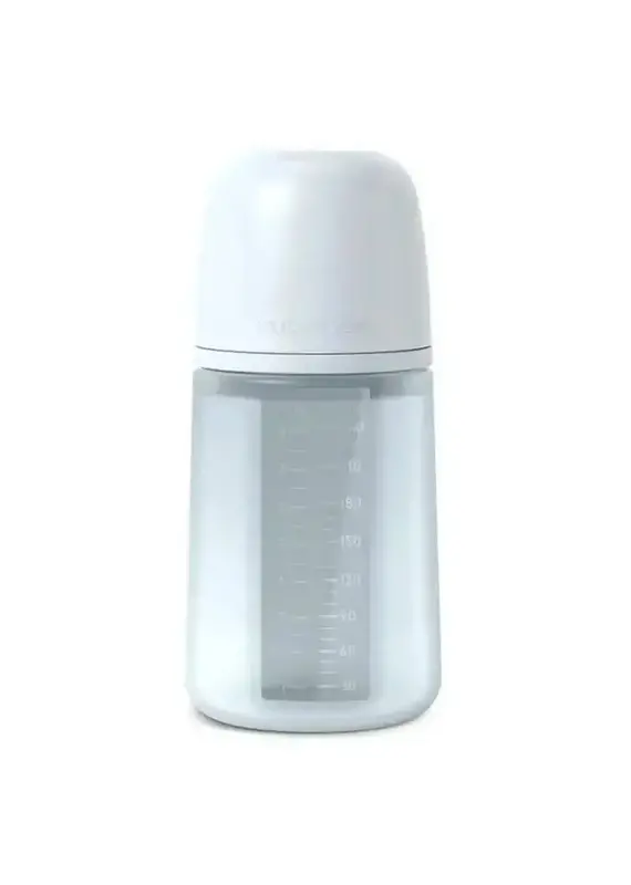 suavinex Siliconen flesje-medium flow-blauw-240ml