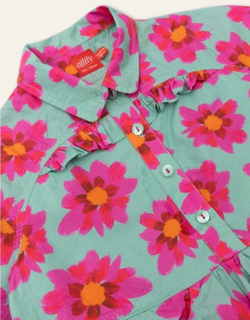 Oilily Oilily - Djuliette Jurk - Blauw/bloemen