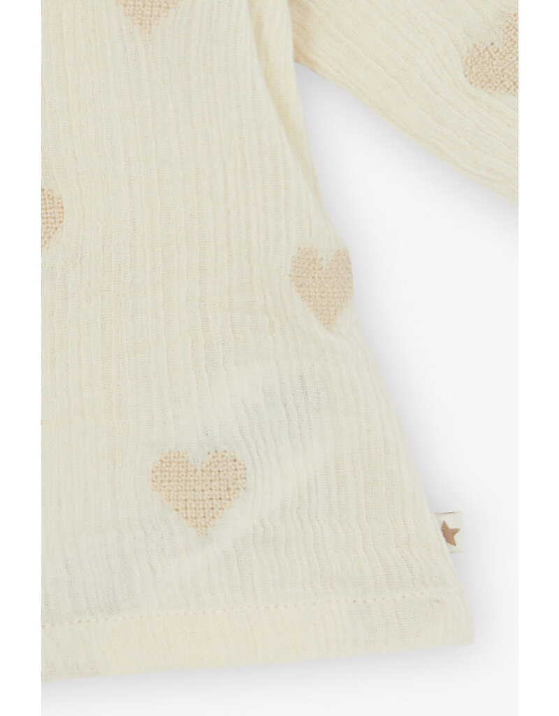 Bonton Bonton - Blouse - Hearts ecru