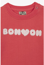 Bonton Bonton - Trui rood/roze - bouclé