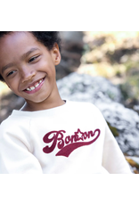 Bonton Bonton -  Trui ecru / roestbruin logo