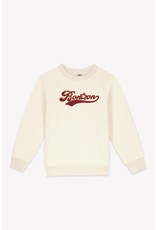 Bonton Bonton -  Trui ecru / roestbruin logo