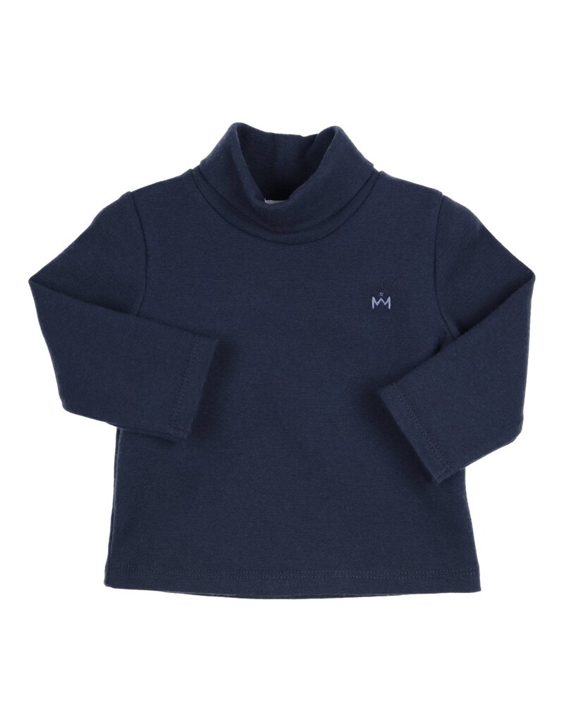 Gymp Rolkraag blouse - Robby - donker blauw