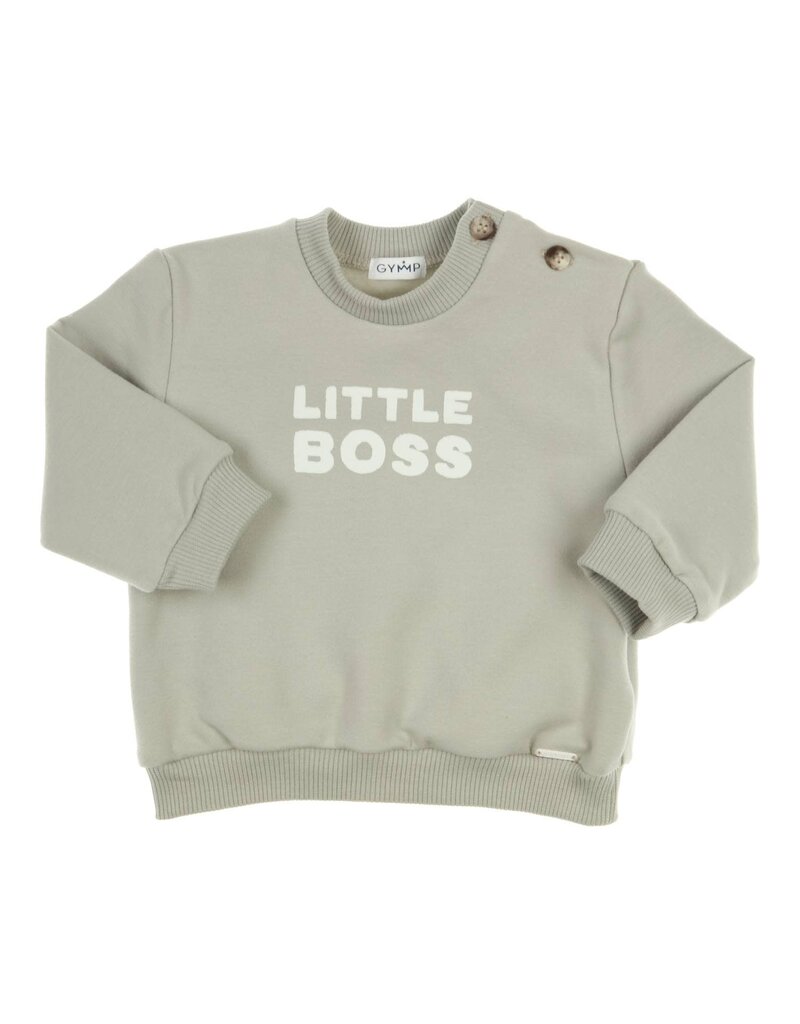 Gymp Trui- Little boss met knoopjes - zacht groen