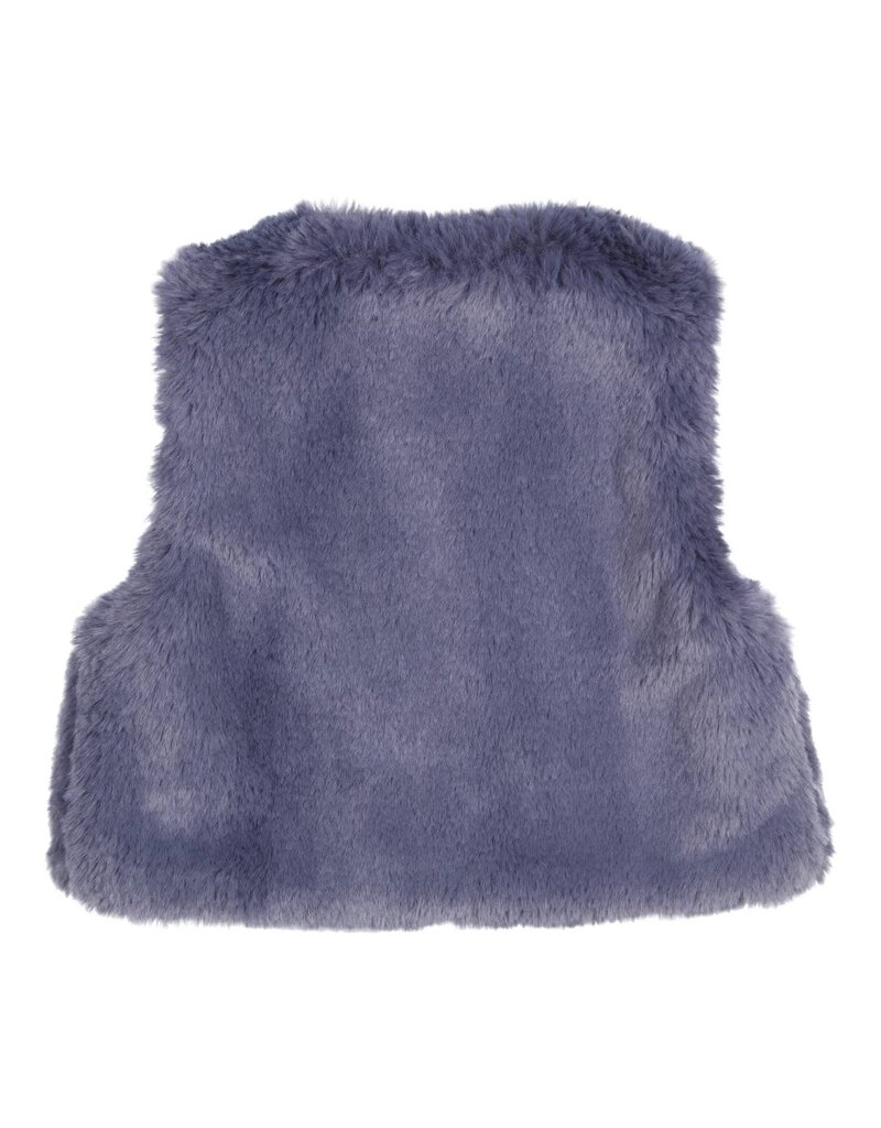 Gymp Gilet Isolde - fake fur girls - donker blauw