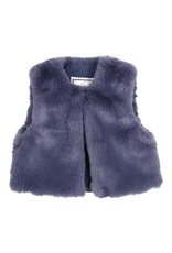 Gymp Gilet Isolde - fake fur girls - donker blauw