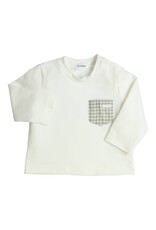 Gymp Blouse - met groen geruit zakje op borst