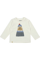 mayoral T-shirt lange mouwen - Zeehond / Cream