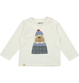 mayoral T-shirt lange mouwen - Zeehond / Cream