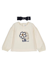 mayoral T shirt met lange mouwen  - Flower girl + haarband