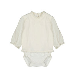mayoral Body - blouse met opstaande kraag off white