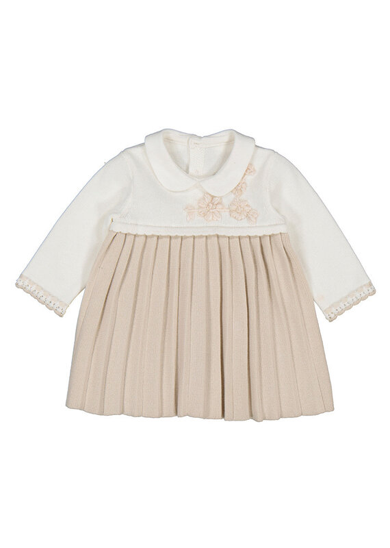 mayoral Jurkje met embroidery floweres - ecru