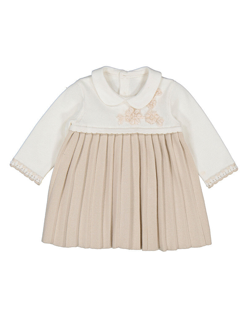 mayoral Jurkje met embroidery floweres - ecru