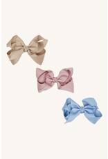Hust and Claire Set van drie haarstrikken - beige/roze/blauw