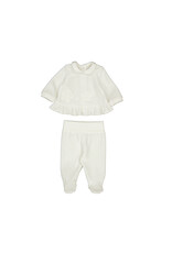 mayoral Tweedelig setje - velours offwhite flowers