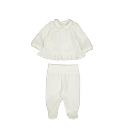 mayoral Tweedelig setje - velours offwhite flowers