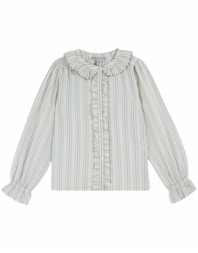Emile & Ida Emile & Ida - Blouse Rayure - blauw/wit