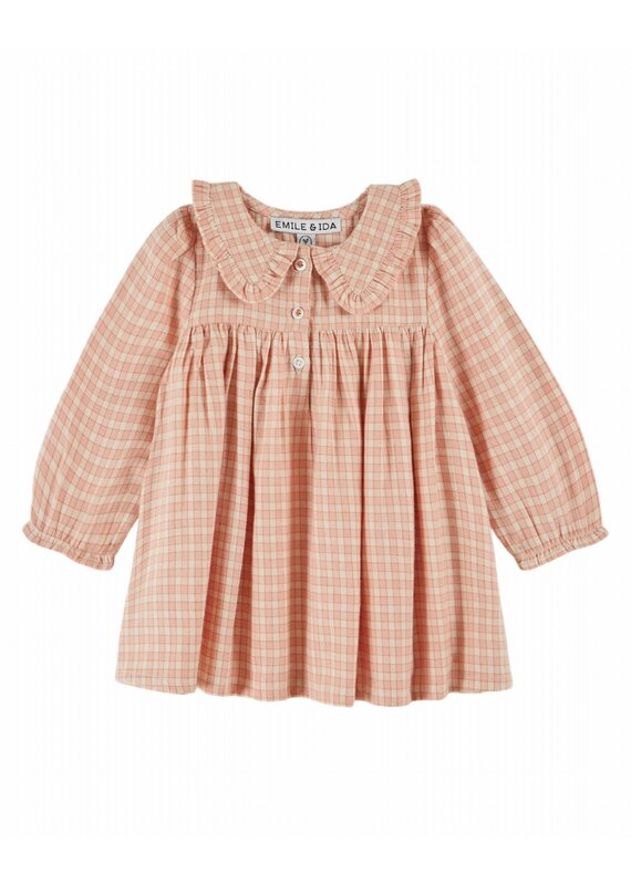 Emile & Ida Emile & Ida - Kleed Ecolier - Squares pink