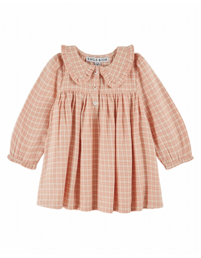 Emile & Ida Emile & Ida - Kleed Ecolier - Squares pink