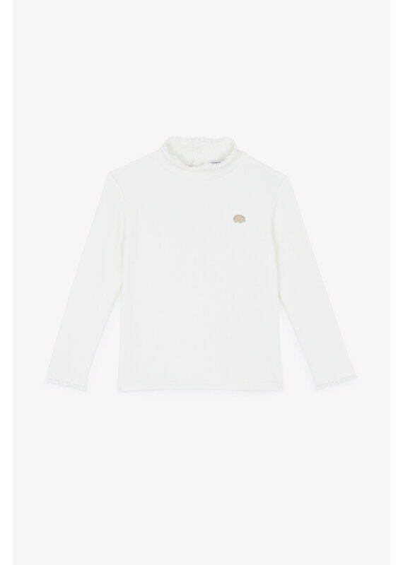 Tartine & Chocolat Tartine et Chocolat - witte longsleeve met opstaande kraag