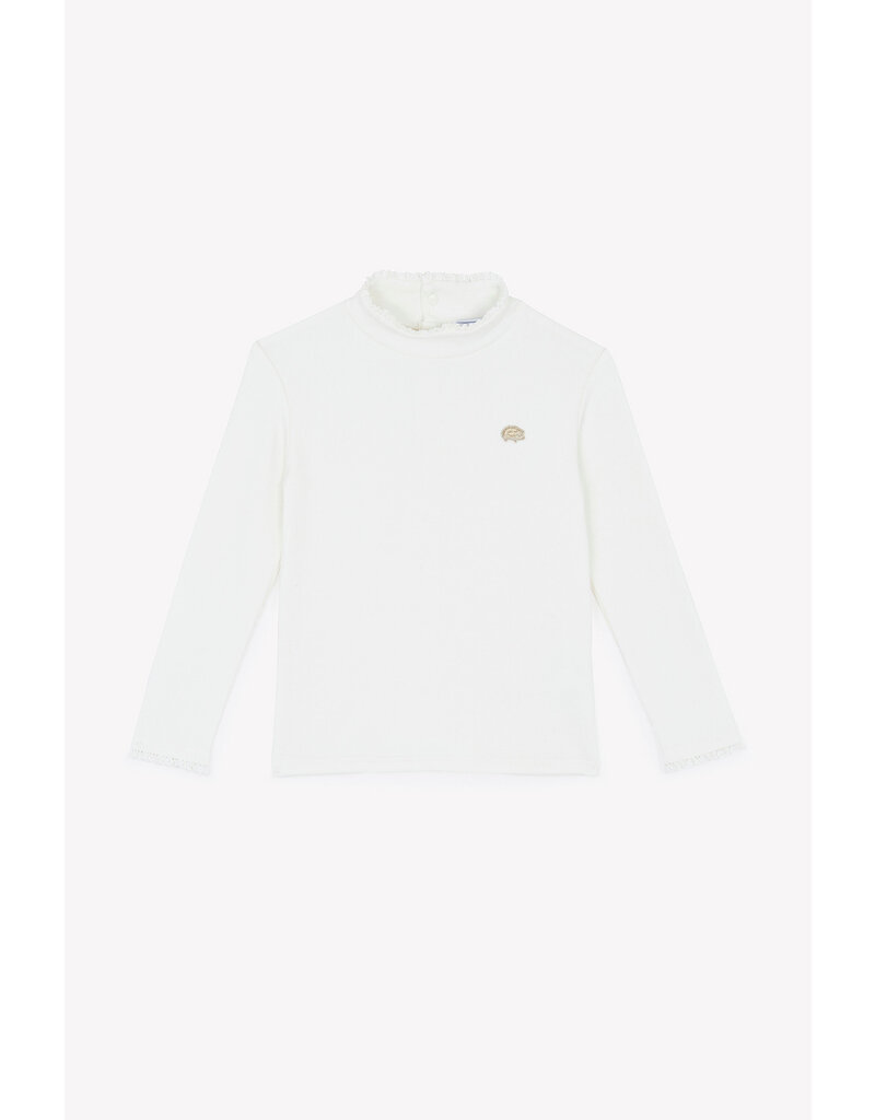 Tartine & Chocolat Tartine et Chocolat - witte longsleeve met opstaande kraag