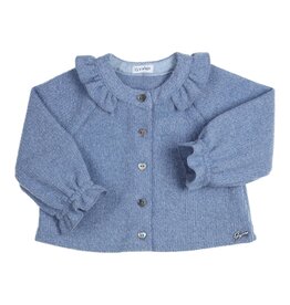 Gymp Cardigan-hartjesknoopjes-blauw