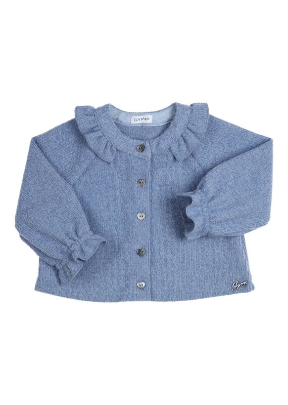 Gymp Cardigan-hartjesknoopjes-blauw