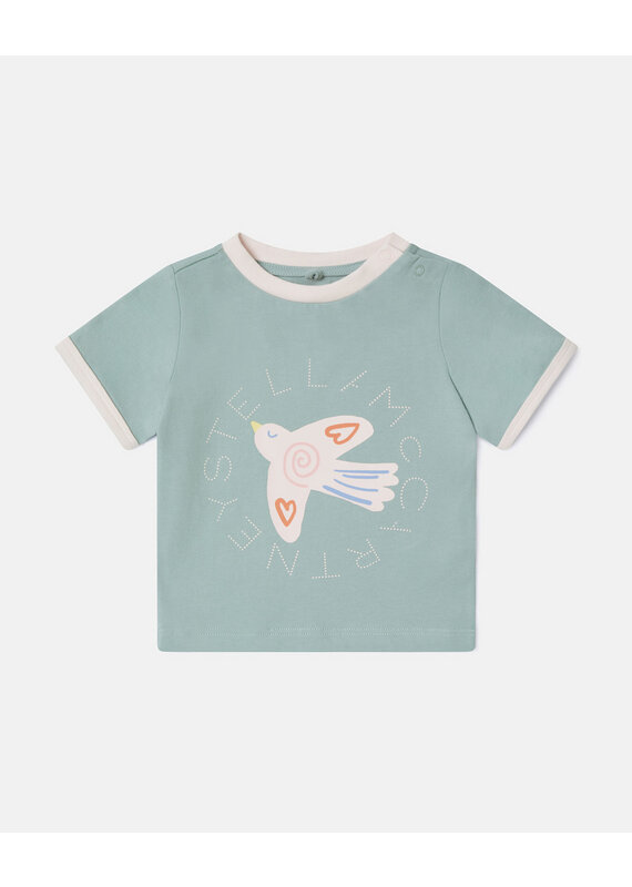 Stella McCartney Stella McCartney - T-shirt Bird sage/pink