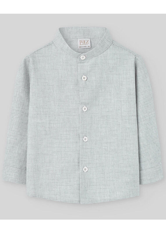 Paz Rodriguez Geruit hemd- grijsgroen