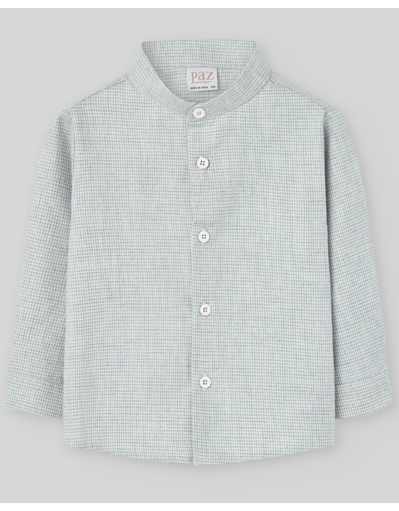 Paz Rodriguez Geruit hemd- grijsgroen