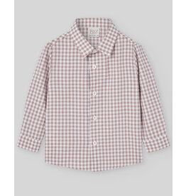 Paz Rodriguez Geruit hemdje- lichtbruin/wit